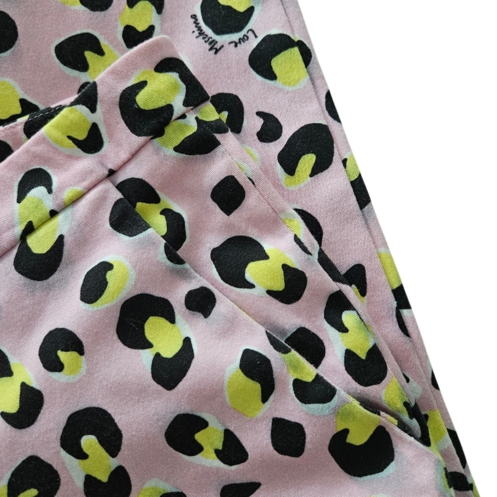 Love Moschino Pink Pants with Black and Yellow Leopard Print - Picture 8 of 10